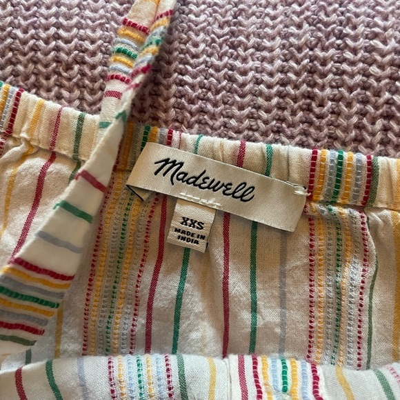 Madewell Rainbow Stripe Textured Button Front Tank - Picture 11 of 12